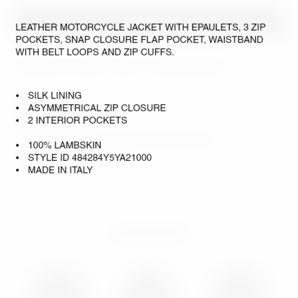 St Laurent LeatherJacket - Picture 2 of 3